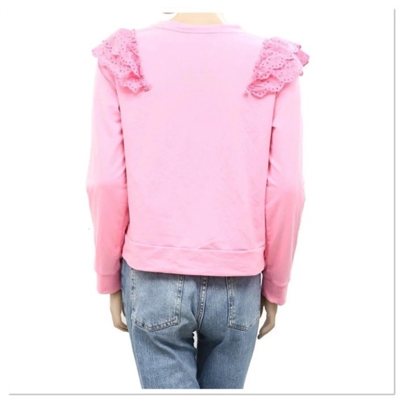 Lilly Pulitzer Deva Ruffle Sweatshirt
Pullover Top Eyelet Embroidered - Picture 5 of 5